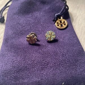 Tory Burch Two-Tone Post Earrings